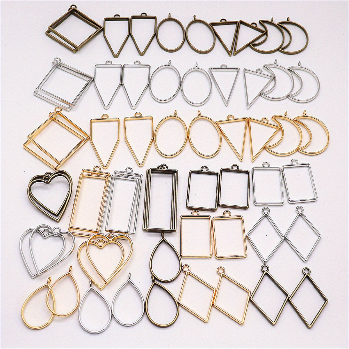 Alloy Drop Glue Border Pendant Set